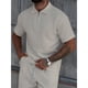 thumbnail image 1 of Polera Hombre Manga Corta Textura Suave Cierre Tendencia 0273, 1 of 3