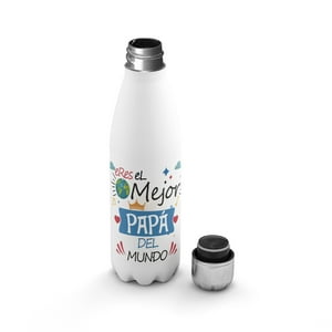 Creango - Botella Agua Termica Dia Del Padre De Acero Inoxidable