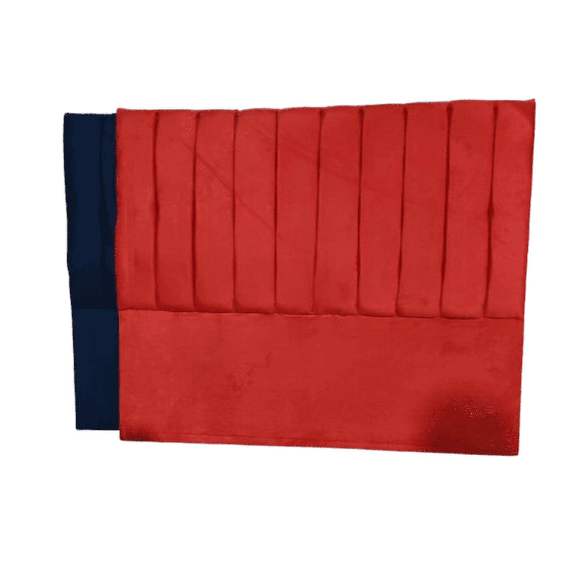 Rous Muebles - Respaldo Premium, Cama Dos Plazas, Color Rojo, Diseño Acanalado