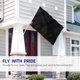 thumbnail image 2 of Flag Anley Fly Breeze, poliéster, 90 x 150 cm, negro liso (paquete de 2), 2 of 6