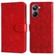 thumbnail image 4 of Funda tipo cartera FOXDOCK para Realme 10 Pro 5G , diseño girasol en relieve, cuero PU, cierre magnético, soporte y tarjetero, 4 of 5