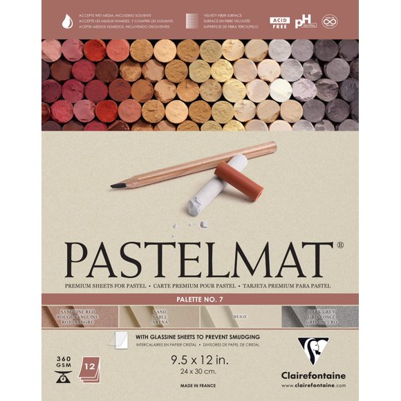 Bloc encolado Pastelmat Clairefontaine, paleta n.º 7, 24 x 30 cm, 360 g
