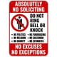 thumbnail image 1 of Cartel Venicor No Soliciting de aluminio, 10 x 7 pulgadas, 1 of 3