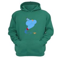 Genérico - Polerón Canguro Genio De La Lámpara Verde Aguamarina Talla Xs Unisex