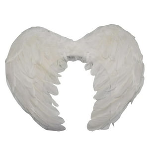 Alas Angel Pluma Blanco 44X35 Cm Halloween Big Party