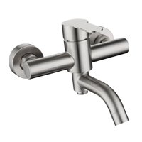 Magideal - Grifo Mezclador De De Material Acero Inoxidable, Accesorios De , Superficie De Válvula De Cerámica Cepillada, Espaciado Del Orificio Del Núcleo, Válv