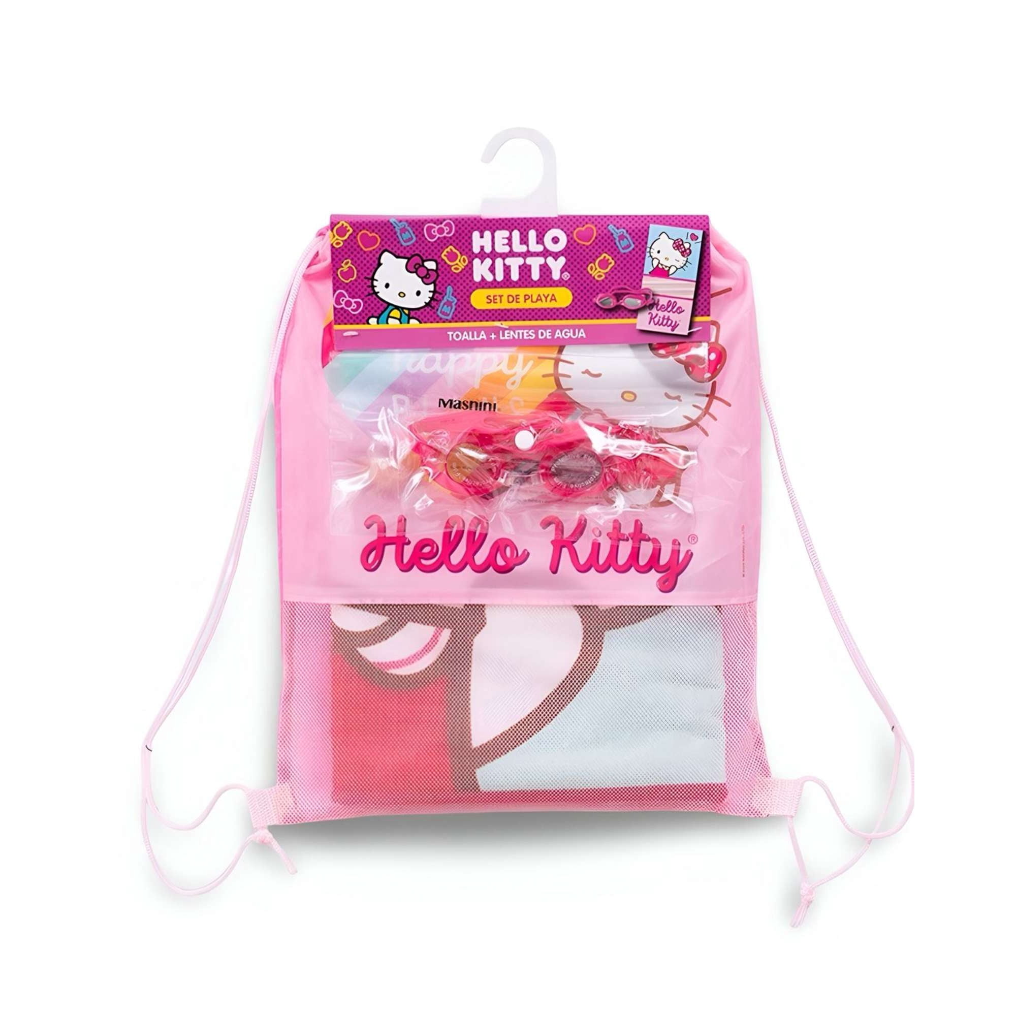 Mashini - Toalla Niño Niña Con Lentes De Agua Y Bolso Hello Katy