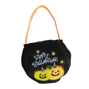 Bothyi - Bolsa De Mano Con Forma De Truco O Trato, Suministros Para Fiestas, Bolsa De Regalo De Halloween Con Asa, Dos Calabazas