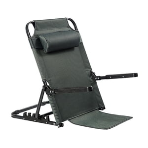 Magideal - Respaldo De Cama Portátil Para Sentarse En La Cama, Soporte Plegable De Ángulo Ajustable, Silla De Cama, Respaldo Multifunción De Acero Para Asiento, Reposabrazos Grande De 7 Marchas