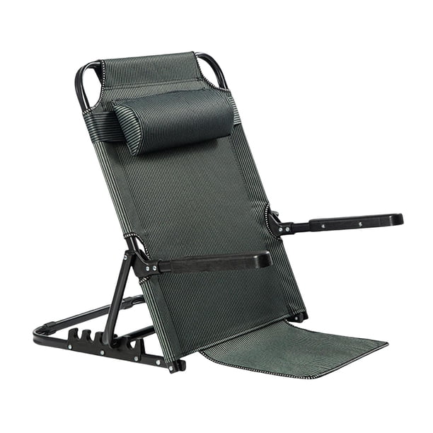 Respaldo de cama portátil para sentarse en la cama, soporte plegable de ángulo ajustable, silla de cama, respaldo multifunción de acero para asiento, reposabrazos grande de 7 marchas