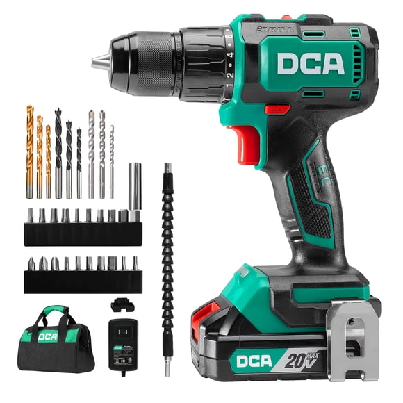 Taladro percutor DCA ADJZ2055i 20V sin escobillas, torque de 492 lb-pulg