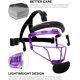 thumbnail image 3 of Mascarilla facial de softball Dinictis Lightweight Purple para niños, 3 of 7