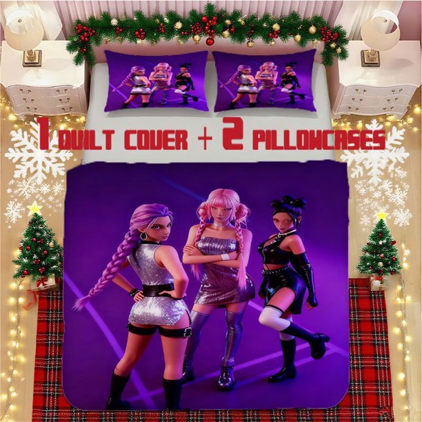 K-Pop Girl Group Cool Style Soft Printed Bedding Set Polyester Fabric Decorative & Warm