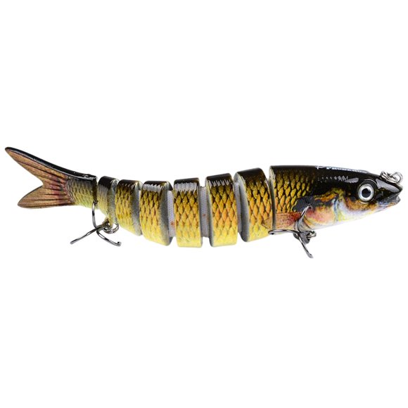 Ojos Realistas, Cebo Biónico De 8 Segmentos, Anzuelos Triples, Se?uelo De Pesca De Carpa, Oro
