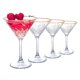 thumbnail image 1 of Juego de Copas de Martini El Máscara El Turko Vintage con Borde Dorado, 1 of 8