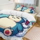 thumbnail image 2 of Christmas Pokmon Snorlax 3 Piece Sets Full/Queen Size - Reversible Microfiber Quilts with Shams Soft Lightweight Bedspread Coverlet Comforter for All Season Bed Sheets, 2 of 4