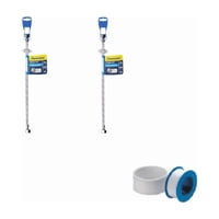 Hoffens - Pack 2 Flexibles Para Agua Hi-Hi 50 Cm Mas Teflón Para Agua 1/2""