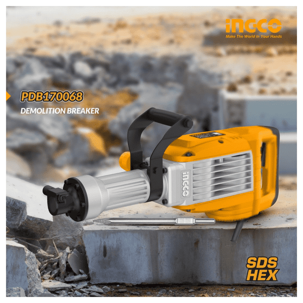 Martillo Demoledor Industrial Ingco 1700w Sds Hex 50 Joules | Lider