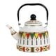 thumbnail image 3 of Tetera De Té Esmaltada Vintage, Vajilla De 2,5 L, Olla De Agua Caliente Con Mango De Acero, Mango Negro, 3 of 5
