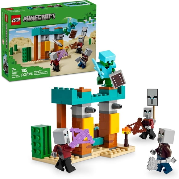 LEGO Minecraft Patrulla del Desierto Illager Set 21267 Figuras