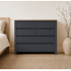 thumbnail image 1 of Cómoda "Puelo" 5 Cajones Mueble de Pino Clear con Distribución - Gris Grafito - 100x40x90 cm, 1 of 3