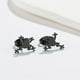 thumbnail image 1 of 1pair Stainless Steel Frog Earrings: Trendy Animal Studs for Men - Perfect Party Gift!, 1 of 5
