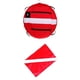 thumbnail image 2 of Boya Roja De Apnea Con Bandera De Buzo Para Buceo, Pesca Submarina, Snorkel, 2 of 5