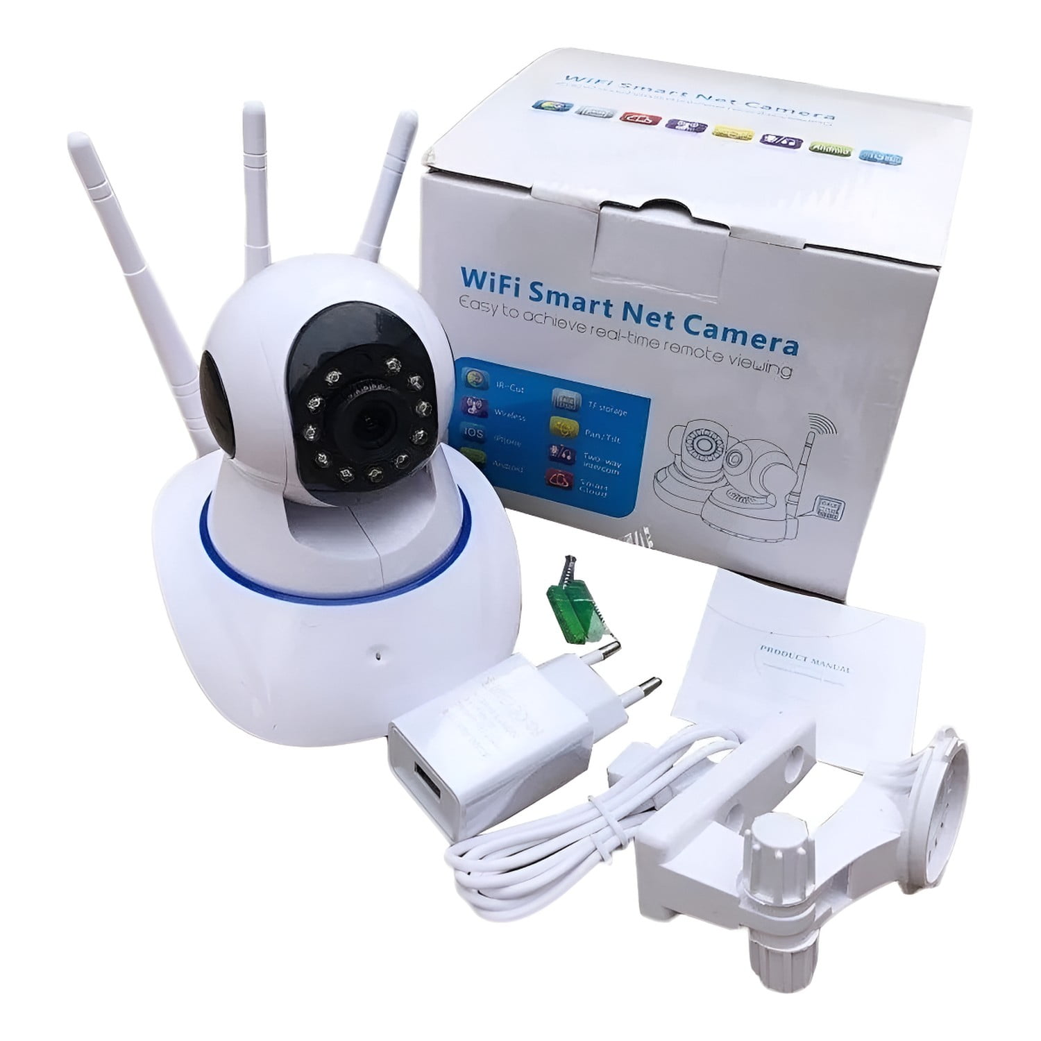 Genérico - Cámara Ip 360° Hd Wifi Detección Movimiento Visión Nocturna