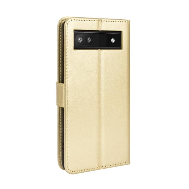 Funda tipo libro para Google Pixel 6A 5G, cartera todo‑en‑uno, funda multifuncional con tarjetero y correa de muñeca desmontable
