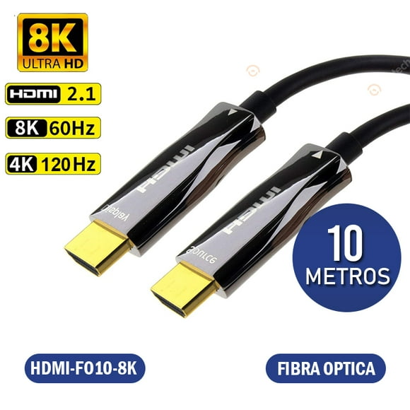 CABLE HDMI 2.1 FIBRA OPTICA 8k 48Gbps 10 metros