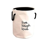 Crusec - Cesta Canasto De Ropa Sucia 62 Litros Plegable - Blanco