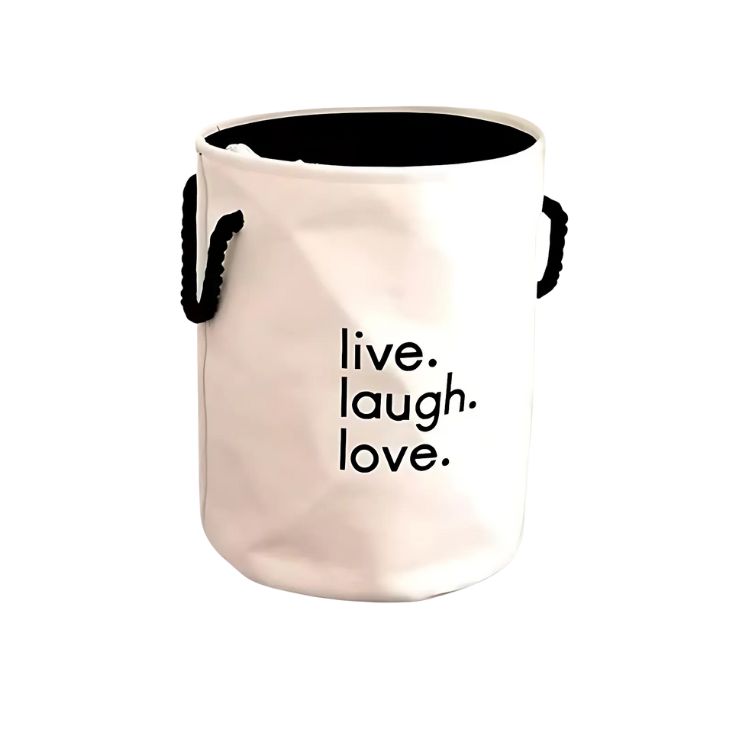 Crusec - Cesta Canasto De Ropa Sucia 62 Litros Plegable - Blanco