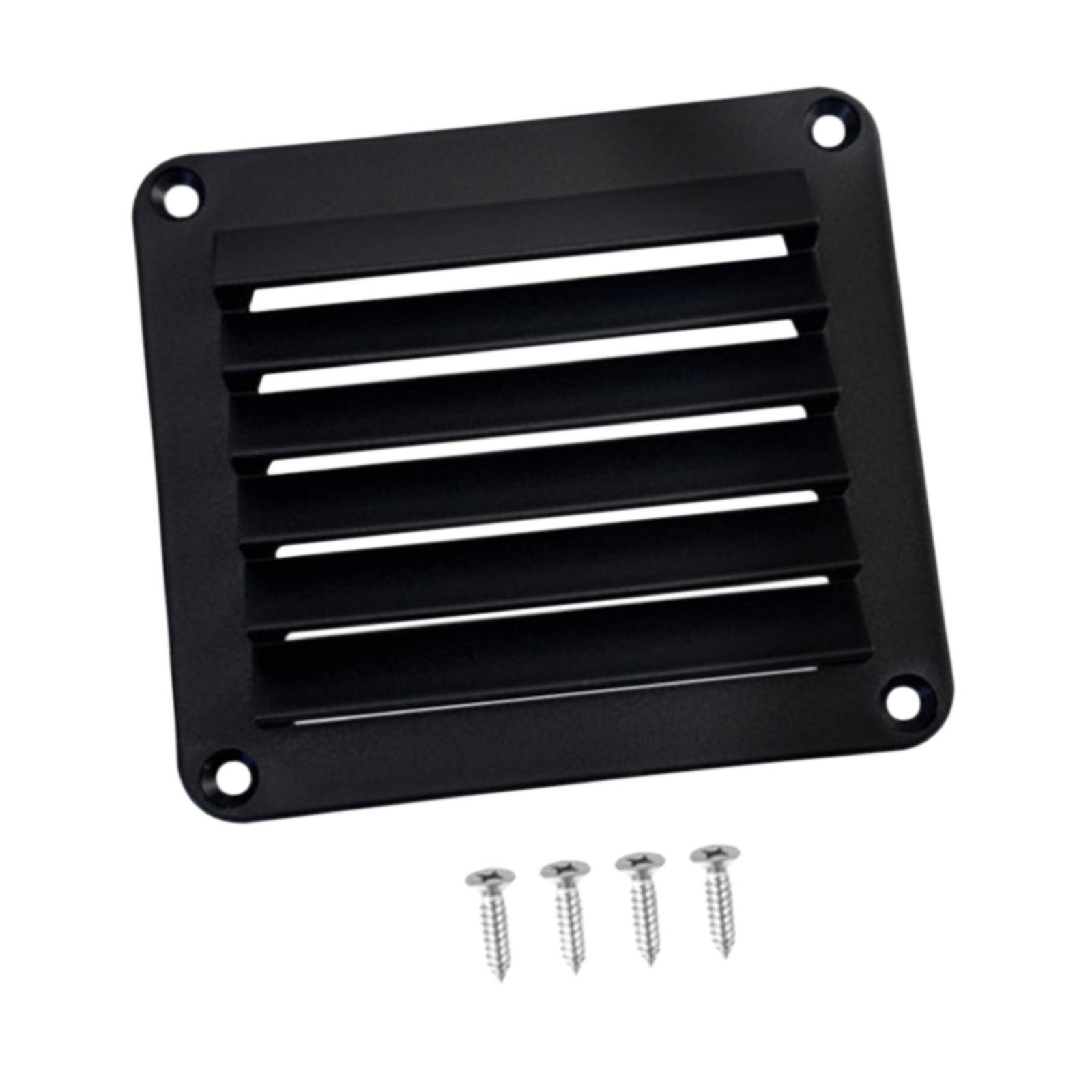 Bothyi - Rejilla De Ventilación Rectangular De Nailon Para Embarcaciones, Para Vehículos Recreativos, Embarcaciones, Color Negro