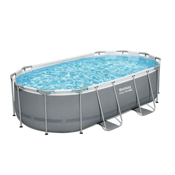 Piscina sobre superficie ovalada Steel Pro MAX 4,27 m x 2,50 m x 1,00 m