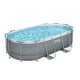 thumbnail image 1 of Piscina sobre superficie ovalada Steel Pro MAX 4,27 m x 2,50 m x 1,00 m, 1 of 7