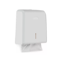 Genérico - Dispensador De Toalla Interfoliada Corto, Blanco Clásico