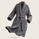thumbnail image 1 of Bata De Baño Algodon Absorbente Suave Unisex Seca Rapido Gris, 1 of 10
