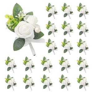 Boutonniere Uxcell Blanco 5 Cm Set 20 Piezas