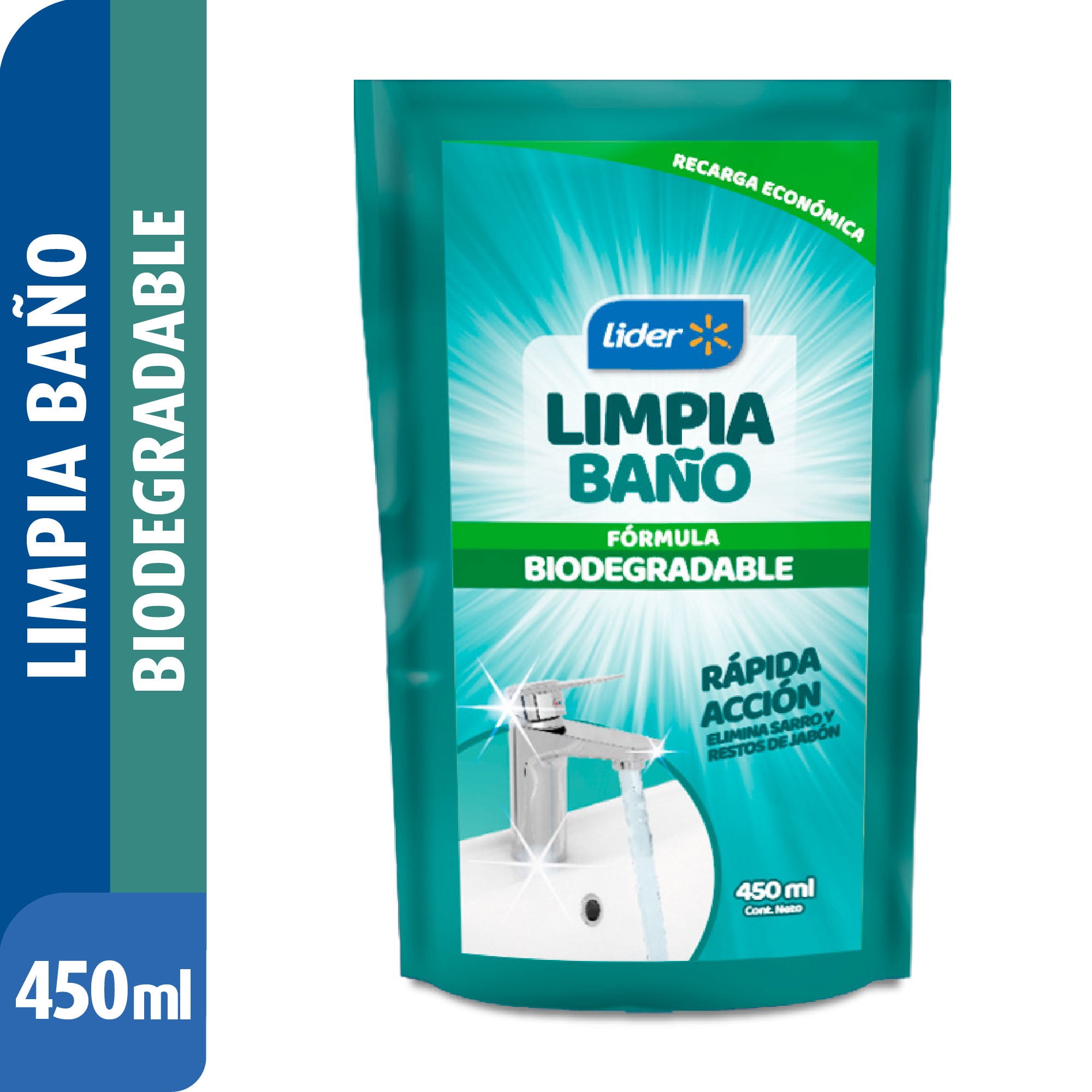 Limpiador Baño Líquido Biodegradable Doypack 450 ml Lider