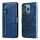 thumbnail image 1 of Funda con Cremallera para iPhone 11 PRO, Carcasa Cartera de Cuero PU con Soporte y Tarjetero, 1 of 6