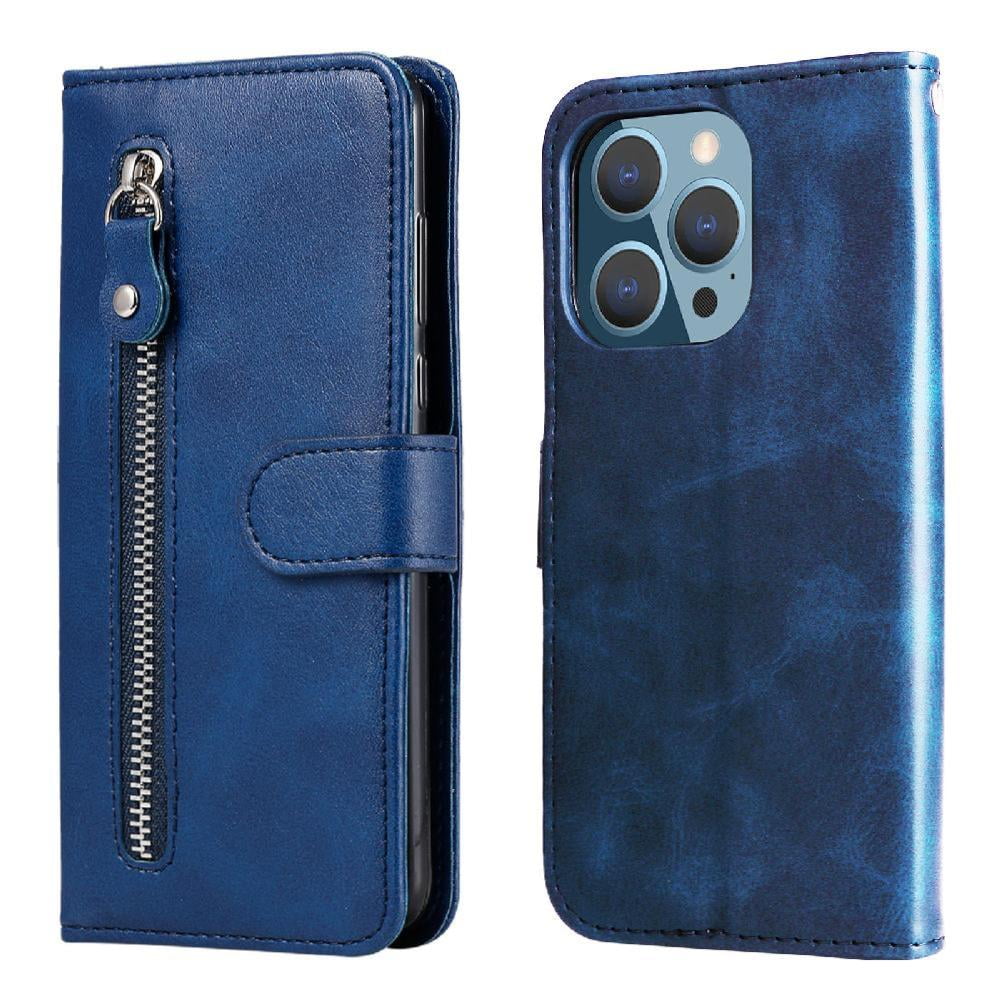 Gangxun - Funda Con Cremallera Para Iphone 11 Pro, Carcasa Cartera De Cuero Pu Con Soporte Y Tarjetero