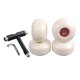 thumbnail image 3 of Ruedas De Patineta 95A 608S ABEC 9 Rodamientos Llave Inglesa Blanco Rojo, 3 of 5