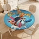 thumbnail image 4 of Ren y Stimpy-theme Fitted Round Tablecloths Elastic Edged Table Covers Waterproof Table Cloth for Kitchen Holiday Party Tables Decor 150cm, 4 of 6