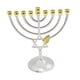 thumbnail image 1 of Metal Hanukkah Candleholder Candelabros Party 9 Branch Menorah Candlestick, 1 of 5