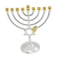 Bothyi - Metal Hanukkah Candleholder Candelabros Party 9 Branch Menorah Candlestick
