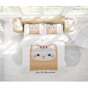 Milsleep - 3D Cartoon Animal Cat Pattern Quilt Cover Set Ropa De Cama Set Funda Nórdica