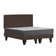 thumbnail image 2 of Cama 2 plazas con colchón 21 cm y respaldo Café – base matrimonial tapizada, 2 of 6