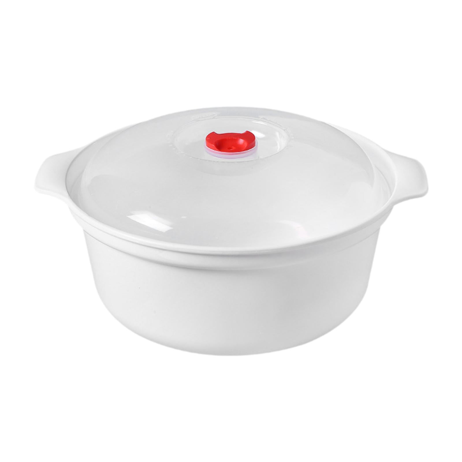 Magideal - Cuenco Para Microondas Con Tapa, Cuenco Para Servir, Cuenco Para Fideos Con Asa, Contenedor De Almacenamiento De Agarre Cómodo Para Cocina Pequeña, Ho 22x10cm