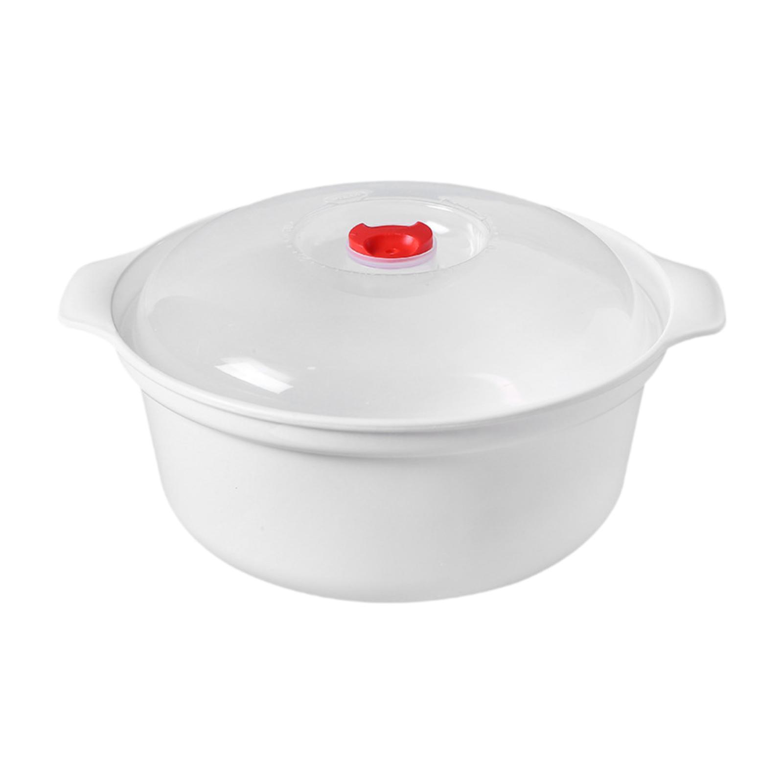 Magideal - Cuenco Para Microondas Con Tapa, Cuenco Para Servir, Cuenco Para Fideos Con Asa, Contenedor De Almacenamiento De Agarre Cómodo Para Cocina Pequeña, Ho 22X10Cm