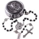 thumbnail image 1 of Collar con forma de rosario HanLincc con hematita de San Miguel para hombre, 1 of 7